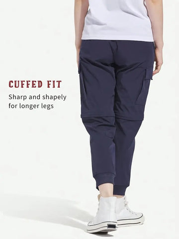 ECTOP Women'S Lightweight Convertible Zipper Hiking Pants with Pockets, Stretchy & Quick-Dry, Beige & Pink Camouflage Design