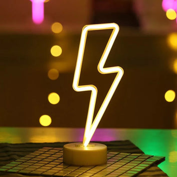 Neon Lightning Bolt Lamp