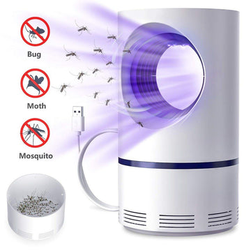 Electric Mosquito Trap Blue Light Mosquito Killer Lamp With USB Power Suction Fan No Zapper Child Safe