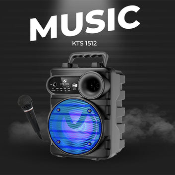 KTS-1512 Wireless Bluetooth Speaker – TWS, FM, USB, Mic, Original K Board