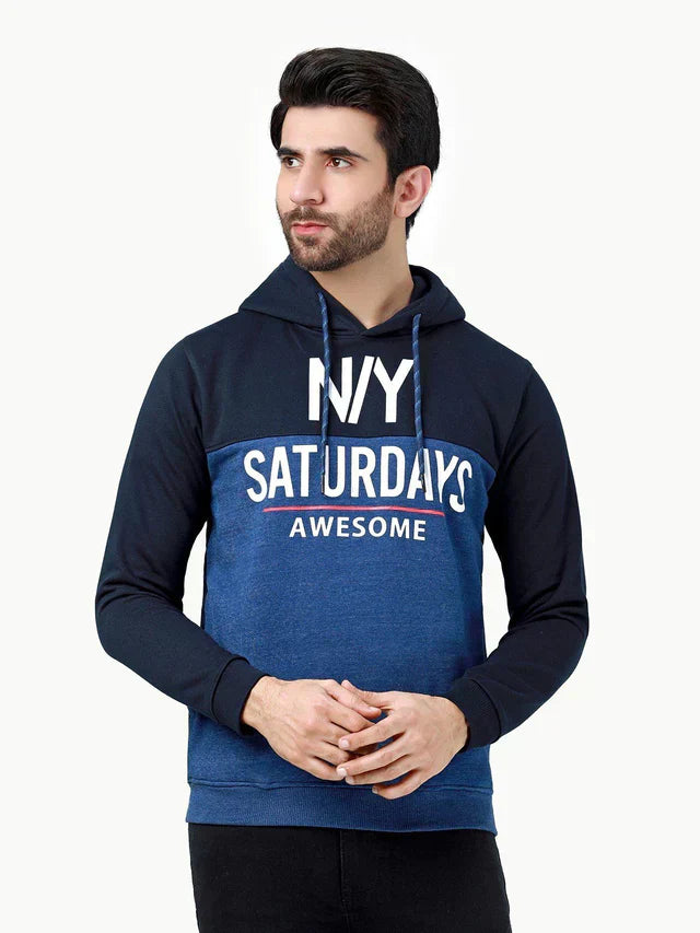 Men's Blue & Navy Hoodie - EMTH22-001
