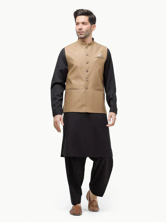 Men's Khaki Waist Coat - EMTWC23-35869