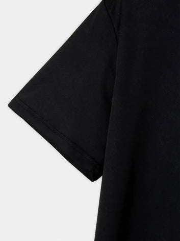 Men's Gradient Black to Blue Short-Sleeve Crewneck T-Shirt - Lightweight Polyester, Summer Casual Wear, Machine Washable