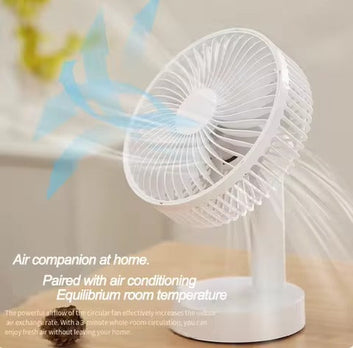 Portable Mini Desk Fan, Foldable Telescopic Air Cooling Fans USB Charge 3600mAh Long Battery Life 4 Speed for Home/Office/Travel