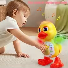 Electric Music Light Dancing Duck with Cute Blinking and Shaking Head Educational Electronic Pet for Children's Birthday Gift