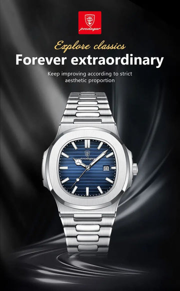 POEDAGAR New Men's Watch With Luminous Calendar, Trendy For Students, Cool And Hot Sale Quartz Wristwatch