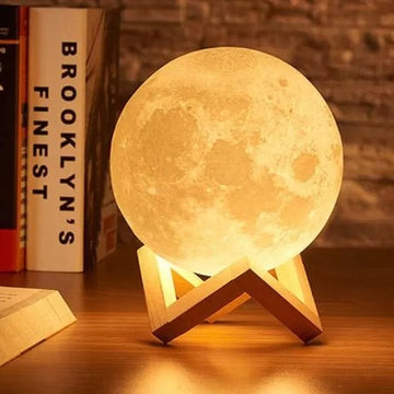 Rechargeable 3D Moon Lamp 16 Colors with Remote Control