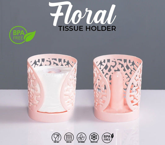 Flower Design Tissue Roll Paper Holder.