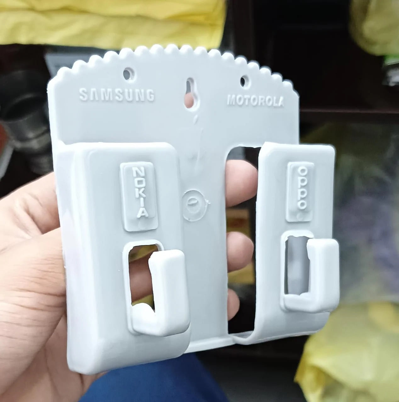 Multifunction Punch Free Wall Mounted Mobile Holder