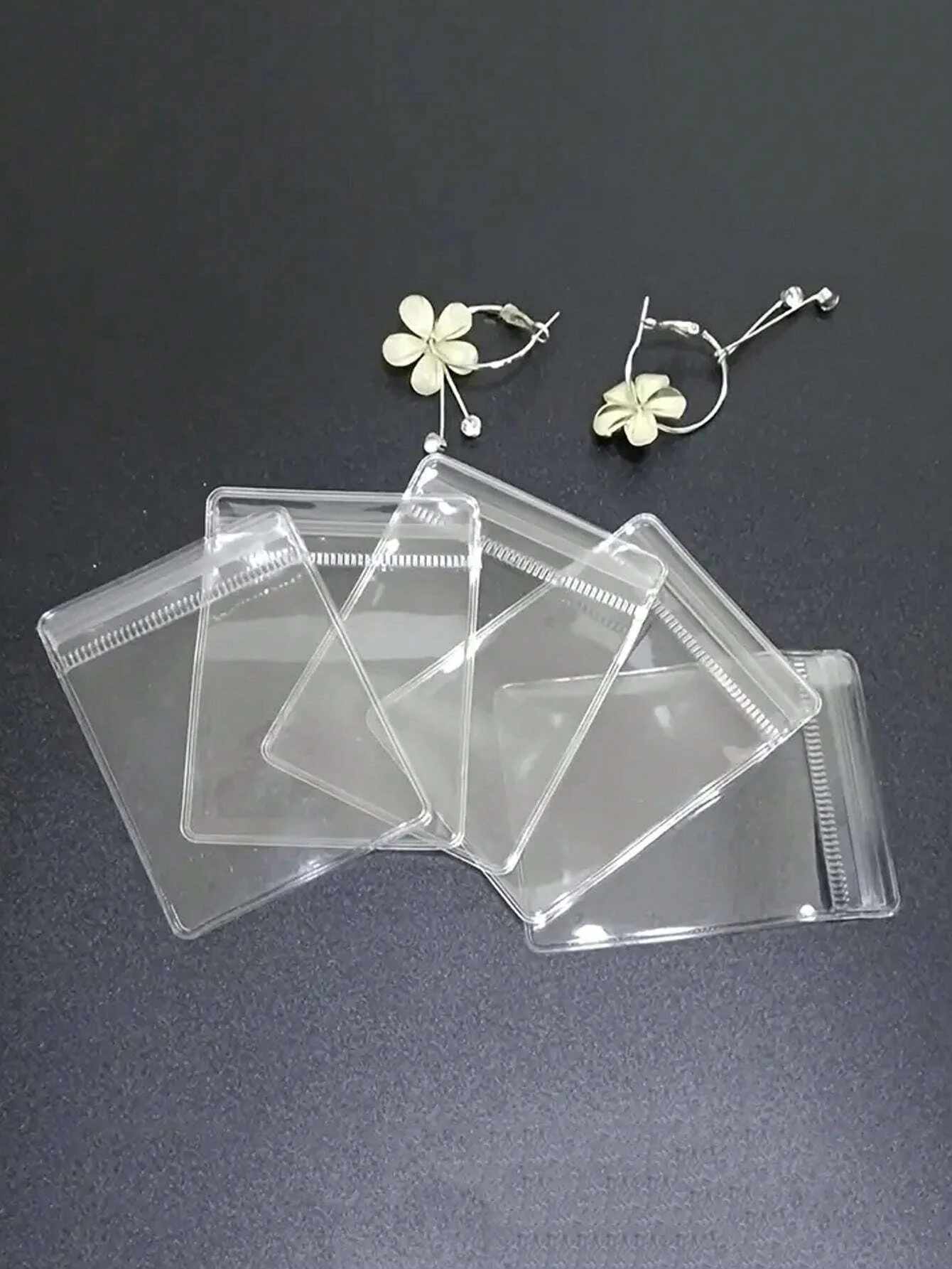 5 PCS PVC Self Sealing Jewelry Transparent Mini Storage Pouches