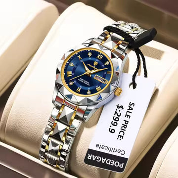 OLEVS 2906 Fashion Date Quartz Couple Watches Diamond