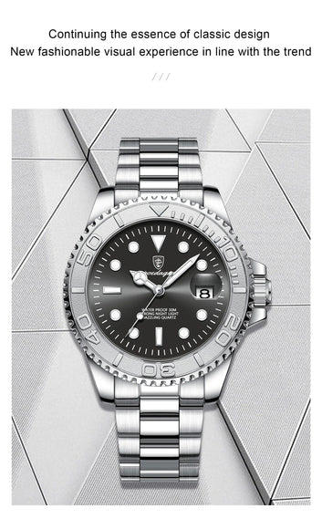 POEDAGAR Luxury Men Watch Business Quartz