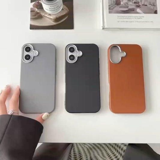iPhone Luxury Leather Case With Camera Lens Protection